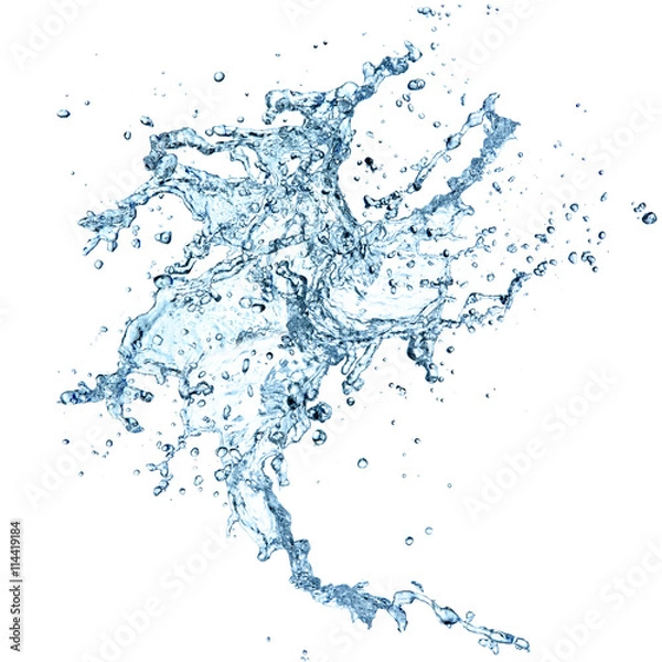 Fototapeta Water splash isolated on white background