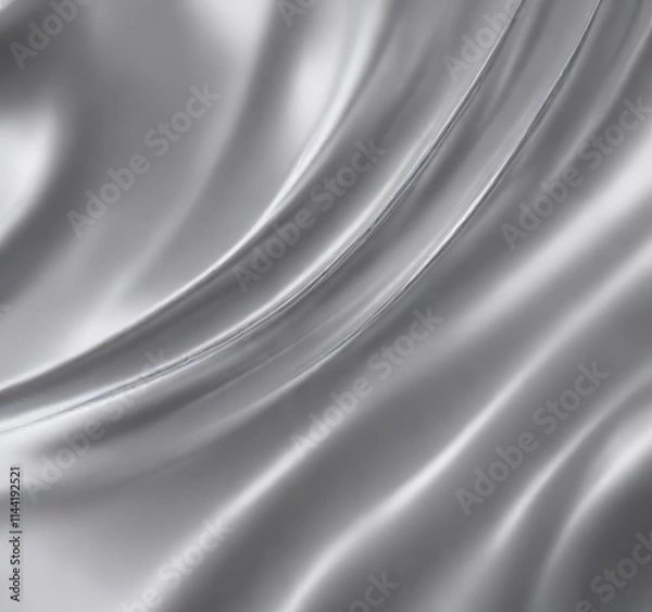 Obraz Abstract silver backdrop, smooth flowing lines, dynamic, luxury