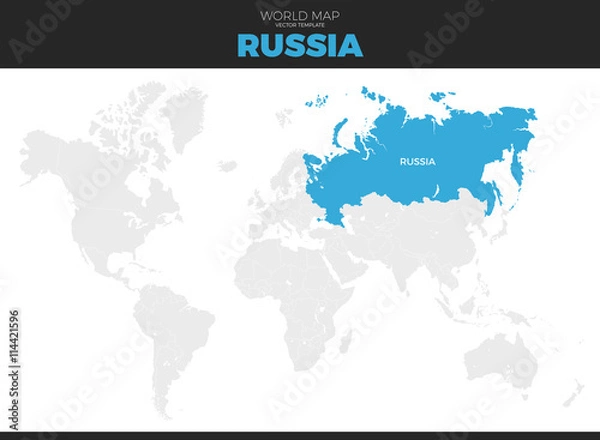 Fototapeta Russian Federation, Russia Location Map