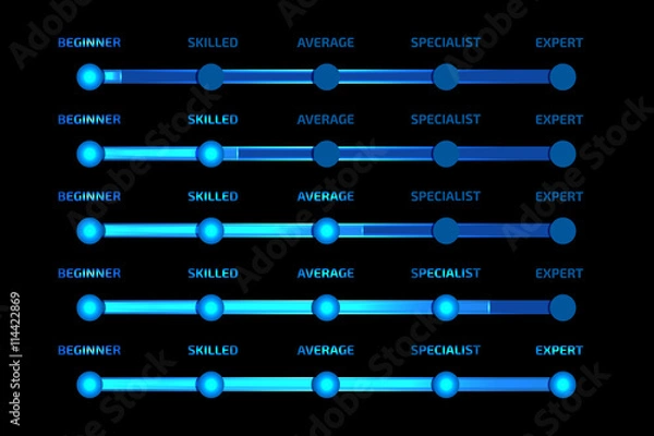 Fototapeta Skill Level consept