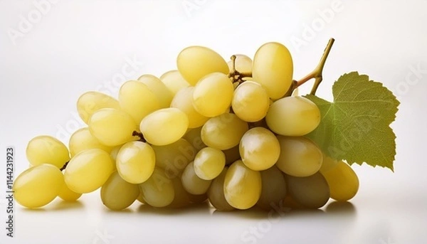 Fototapeta 真っ白な背景と白ぶどう