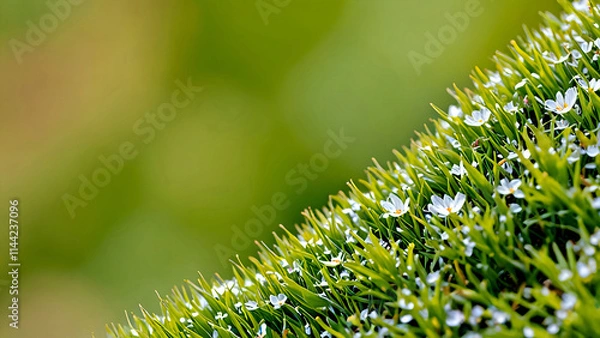 Fototapeta close up of green grass in the grass