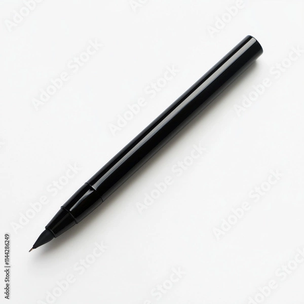 Fototapeta Black marker pen on white background, ideal for art and writing