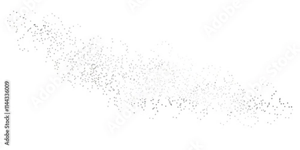 Obraz Shiny glittering PNG Foil Frame Silver glitter splatter and shiny swirl Foil Silver stroke metallic luxury spot on PNG transparent background. Postcard wedding design. Luxury premium design template.