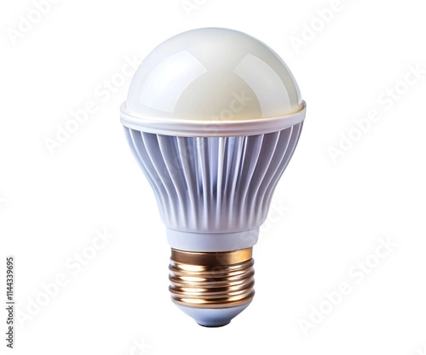 Fototapeta led light bulb isolated on transparent background, cut out, PNG