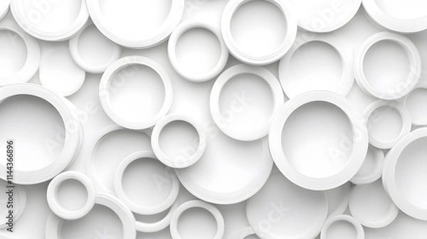 Fototapeta White ring pattern, web background template