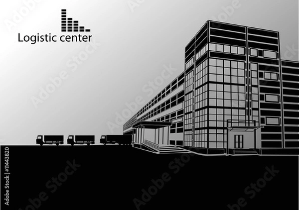 Fototapeta centrum logistyczne na wektorze