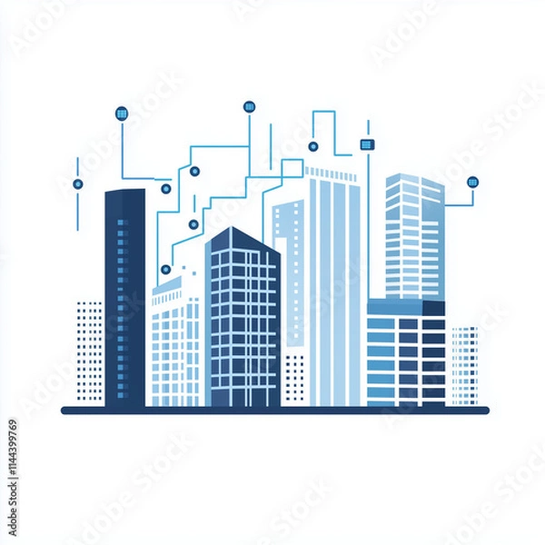 Fototapeta Revolutionizing Urban Environments with Smart City Sensor Networks