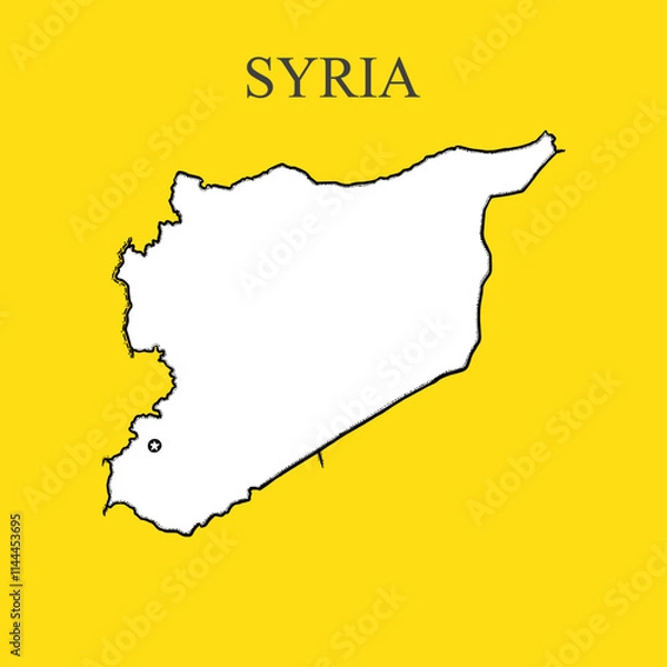 Obraz Vintage Map of Syria. Hand drawn. vector