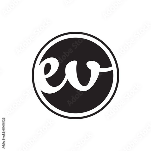 Obraz initial letter logo circle with ring