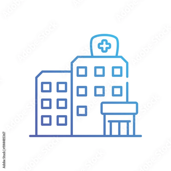 Fototapeta Hospital vector icon