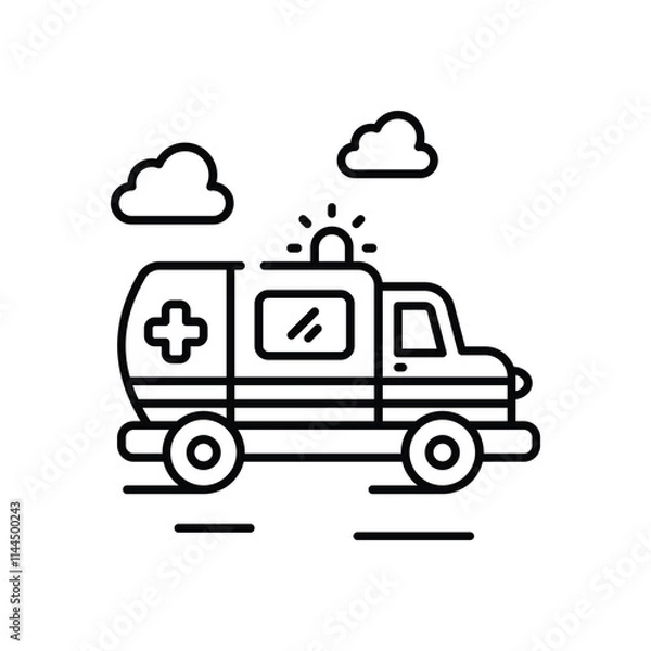 Fototapeta Ambulance vector icon