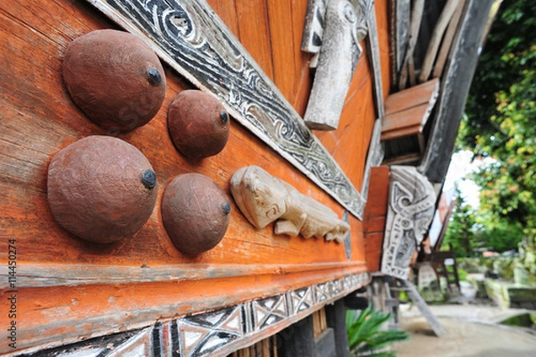 Obraz Ethnic Sumatran Batak house ornaments