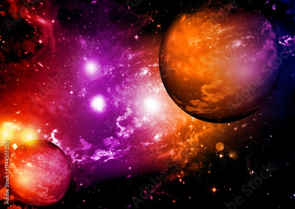 Obraz galaxy in a free space.