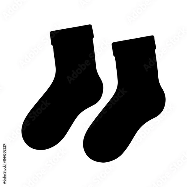 Obraz Half socks silhouette icon vector design.