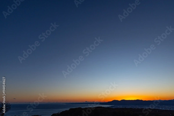 Fototapeta 日本平夢テラスから暮れてゆく海