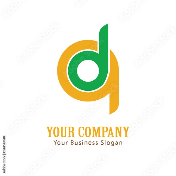 Fototapeta QD lettering logo is simple, easy to understand and authoritative
