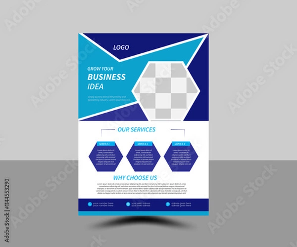 Obraz very creative business flyer design template