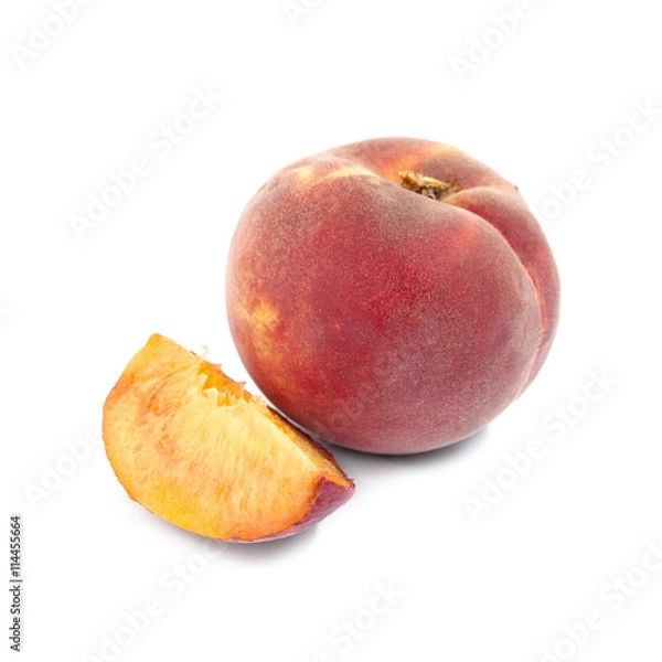 Obraz Peach isolated on white background