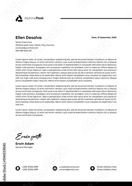 Obraz Letterhead Design Template