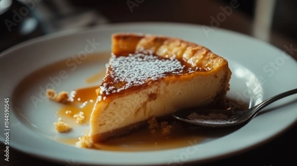 Obraz Scrumptious Caramel Cheesecake Slice