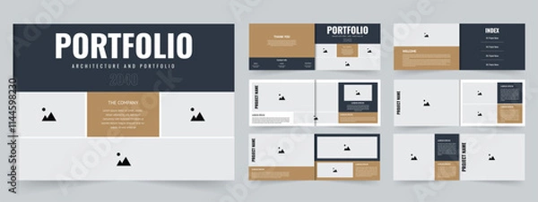 Obraz Architecture portfolio template design landscape layout