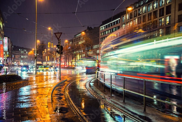 Obraz Noc w centrum Monachium, Niemcy