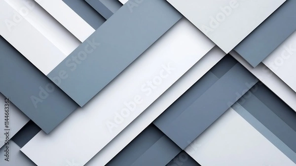 Fototapeta Smooth Geometric Overlapping Shapes Symbolizing Professionalism