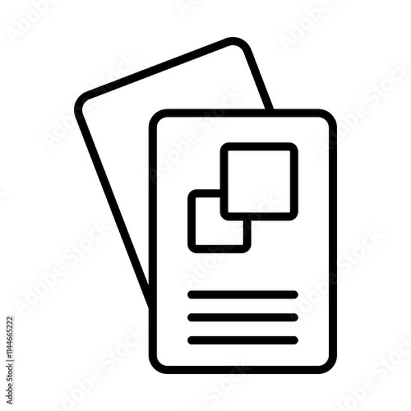 Obraz Flashcards Icon Design