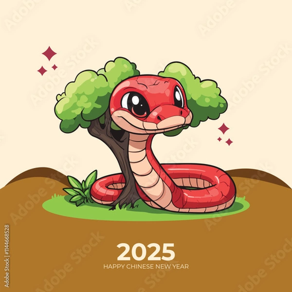 Fototapeta chinese new year of snake 2025