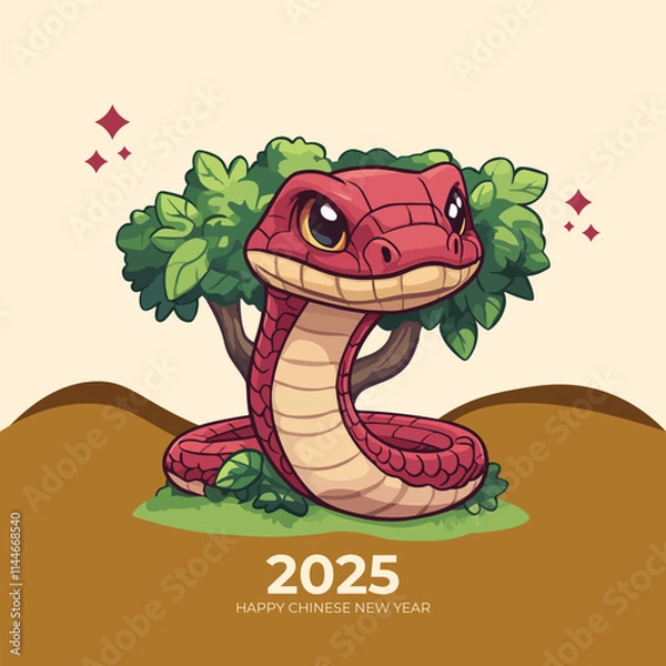 Fototapeta chinese new year of snake 2025