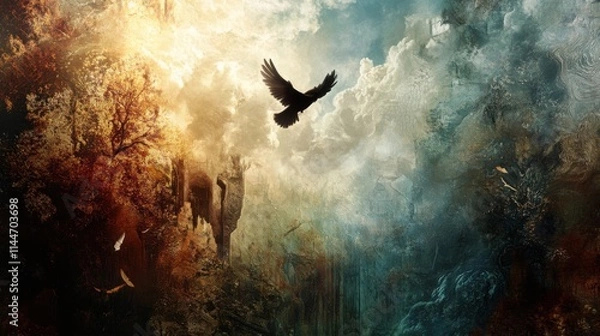 Obraz unique eagle in the sky