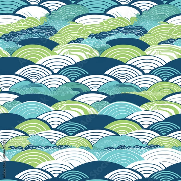 Obraz seamless pattern Ocean waves