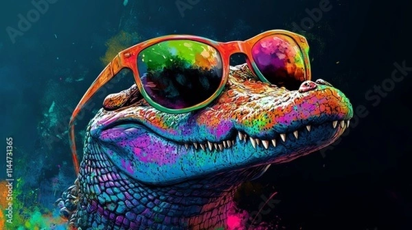 Obraz Colorful crocodile