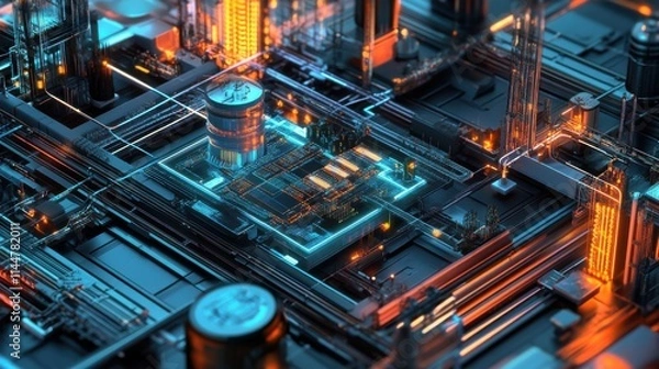 Obraz electronic circuit board with processor