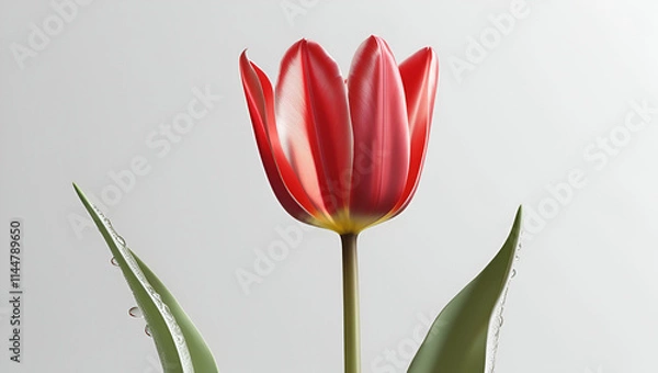 Fototapeta A sing Red tulip
