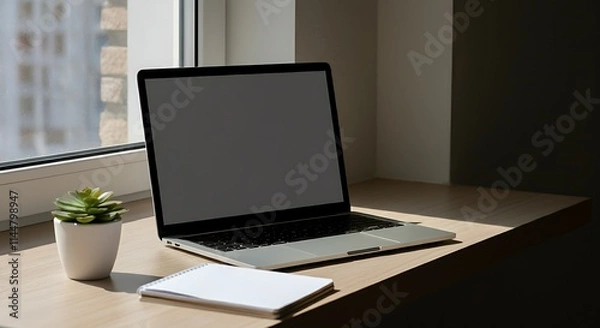 Fototapeta laptop on the table