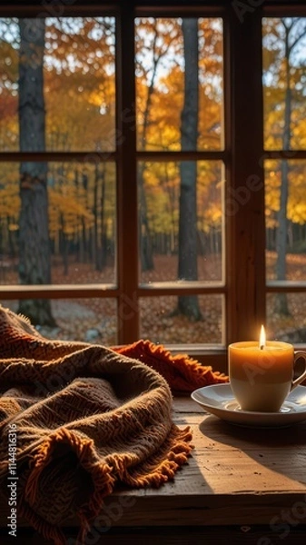 Fototapeta autumn in the forest