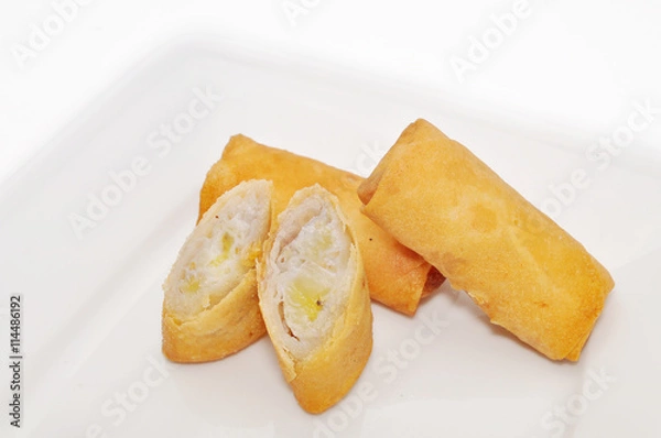 Fototapeta Fried Vietnamese spring rolls