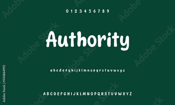 Fototapeta Playful cartoon Font, funky typeface for joyful brings life designs like children's artwork, birthday invitations, playful branding, and carnival typography.