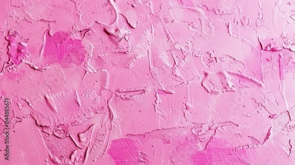 Fototapeta The pink painted wall glows softly, radiating warmth and a gentle charm. 