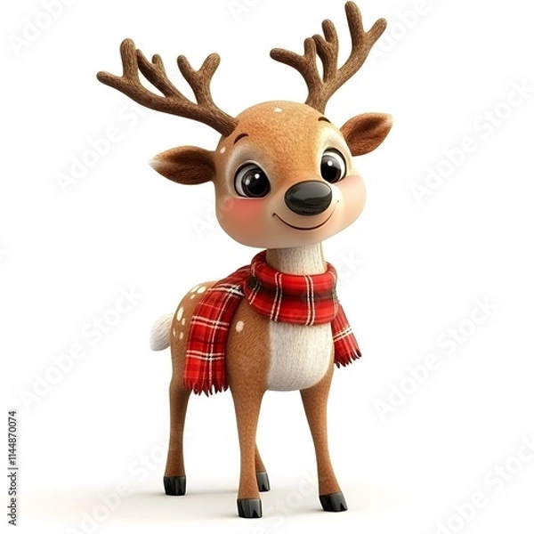 Obraz Cute 3D Reindeer Character