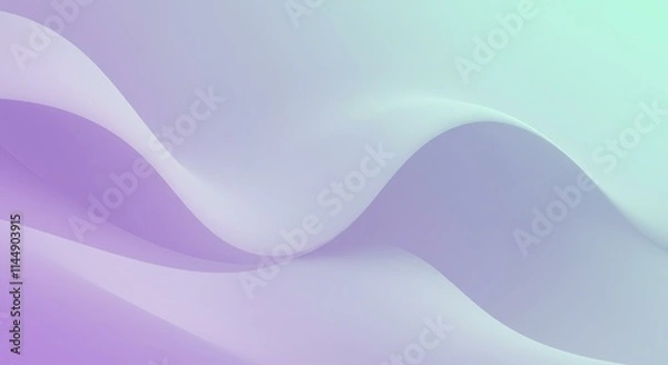 Fototapeta A tranquil blend of soft waves in pastel shades, creating a soothing and modern abstract background for various design projects.