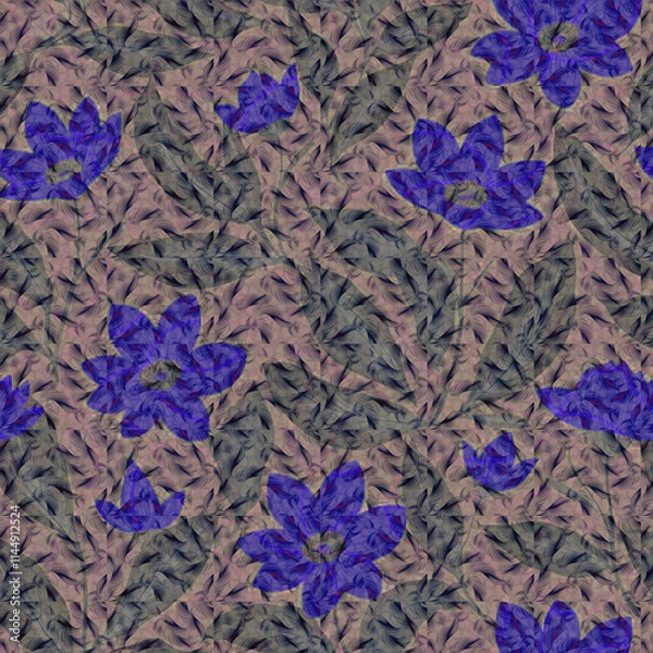 Obraz abstract flower seamless patterns