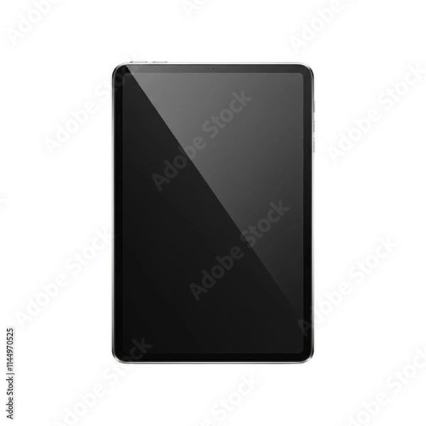 Obraz Sleek Black Tablet on Dark Background
