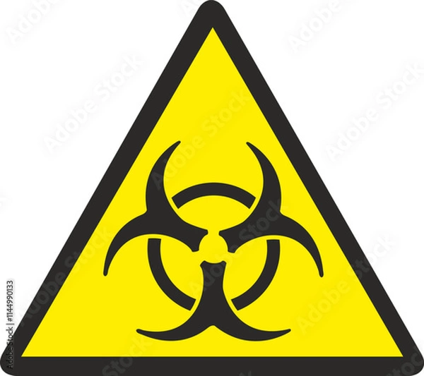 Obraz danger sign entrapment, biological reactive