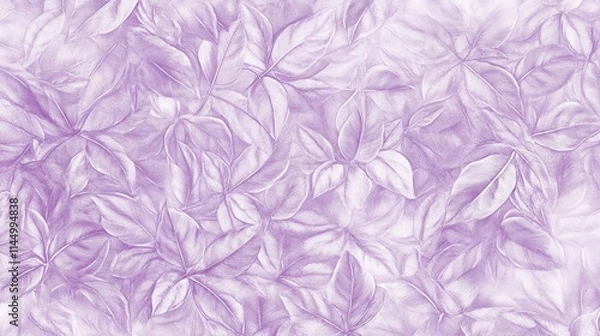 Obraz Delicate Purple Leaf Design: Intricate Botanical Illustration for Wallpaper and Print
