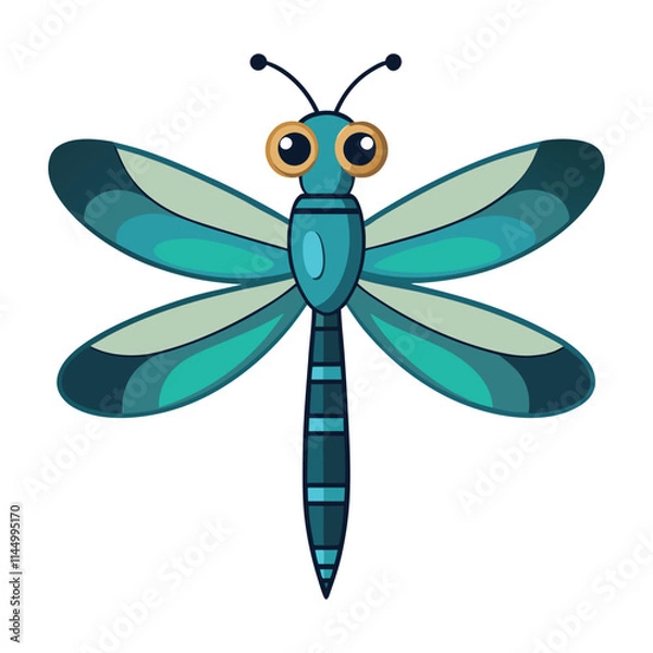 Obraz dragonfly on white background