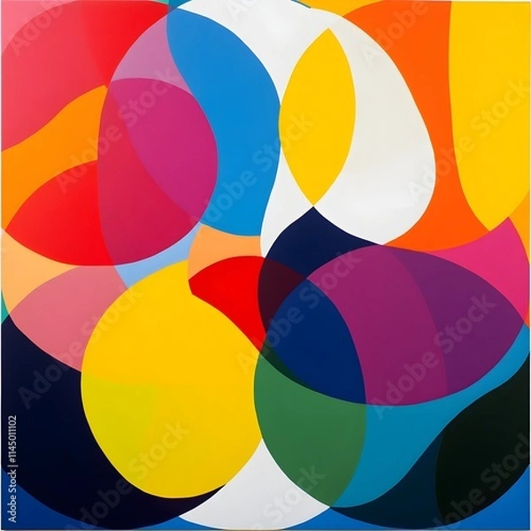 Fototapeta Artistic Abstract Composition with Bold Colorful Elements