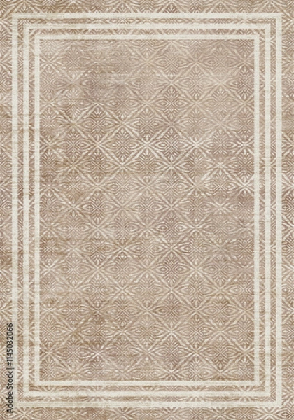 Fototapeta Frame Modern Rug Design Border Printable Pattern